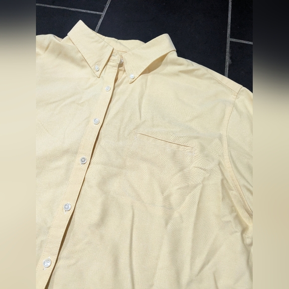 butter yellow button down - Picture 3 of 6